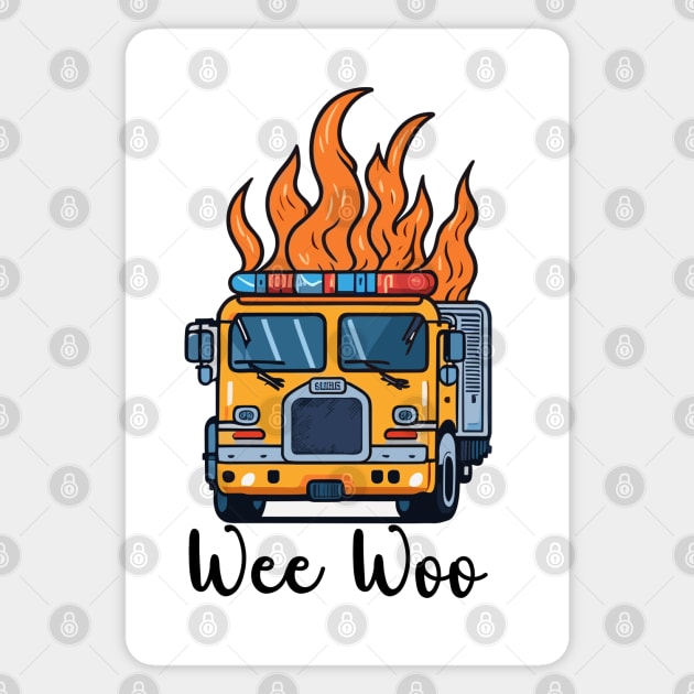 Wee Woo Firetruck Magnet by zofry's life